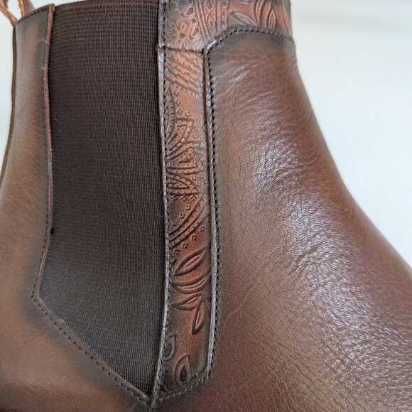 NEW Robert Graham Leather Chelsea Boot Size 11.5 Brown RGB5143 - Picture 4 of 8
